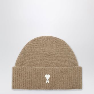 Ami Berretto Ami de Coeur beige in misto lana