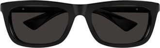 Bottega Veneta Grey Rectangular Unisex Sunglasses BV1328SA 001 58