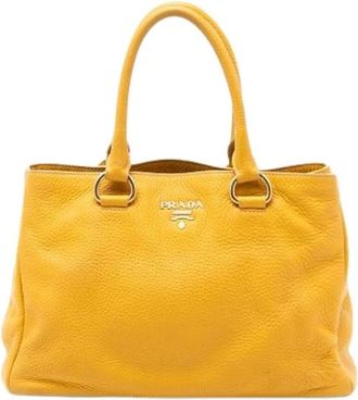 Prada Pre-owned Handbags, female, Yellow, Size: ONE SIZE Pre-owned Handbag