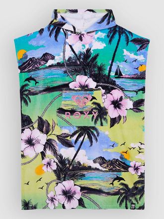 Roxy Stay Magical Printed Surf Poncho verde