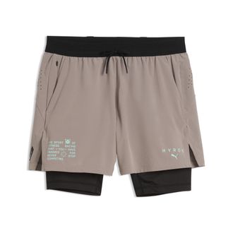 Puma Shorts PUMA x HYROX PWRMODE 2 in 1 da uomo, Accessori, Beige, XXS