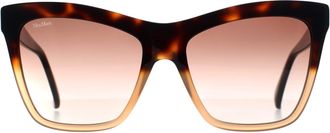 Max Mara Cat Eye Womens Havana Fade Brown Gradient MM0008 Logo2 - One Size