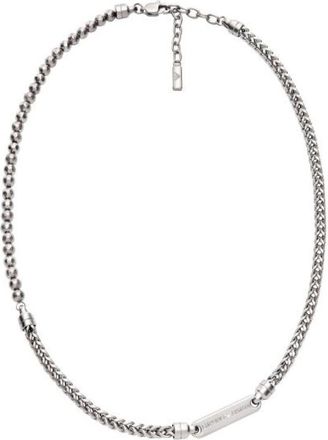 Emporio Armani Broches - Heren - Kettingen - Grijs - ONE Size - Leer - Accessoires