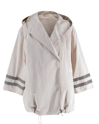 Brunello Cucinelli Beige Rain Jacket With Signature Detaik Size M