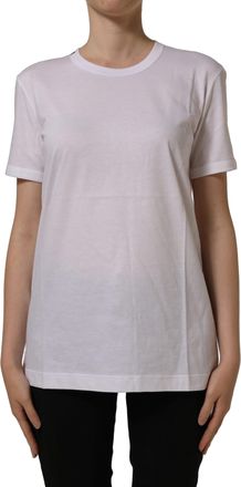 Dolce & Gabbana Embroidered Logo Crew Neck T-Shirt - White