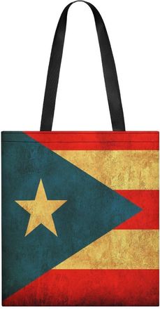 Generic Vintage PuertoPR Flag Womens Tote Casual Shopping Bag Lightweight Shoulder Bags Hobos Handbag for Work Travel Daily 35x40cm