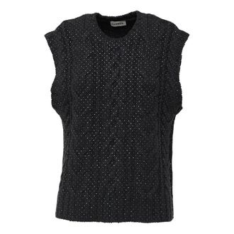 P.A.R.O.S.H. Ladybril Maglia Girocollo a Treccia - - Knitwear - Donna - Grigio - M