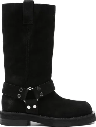 3Juin Demi Buckle-strap Suede Boots