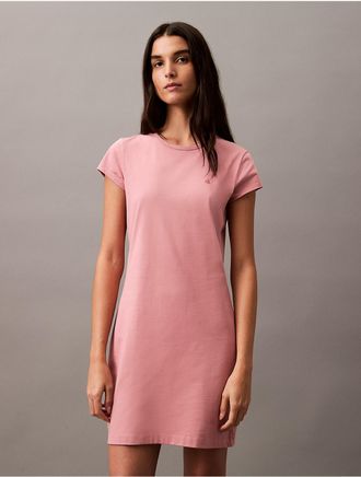 Calvin Klein Jeans Calvin Klein Womens Archive Logo Baby T-Shirt Dress - Pink - XS