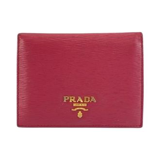 Prada Pre-owned Wallets, female, Pink, Size: ONE SIZE Pre-owned Saffiano Leather Wallet