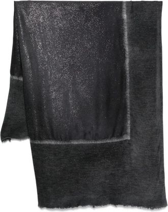 Avant Toi Sciarpa con frange e glitter - Grigio