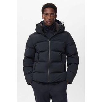 Mango gewatteerde jas donkerblauw