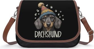 Generic Cute Dachshund Dog Fashion Womens Crossbody Bags Novelty Handbag Shoulder Bag Purse