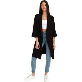 Belle & Bloom Hold The Line Coatigan in Black at Nordstrom, Size Small