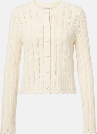 Altuzarra Cardigan Mariette in cotone pointelle smerlato