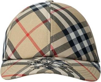 Burberry Beige Vintage Checks Baseball Hat