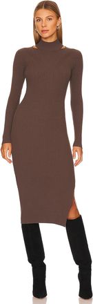 Heartloom Heartloom Miller Bodycon Midi Dress Women Bark Viscose Turtle Neck JDM761