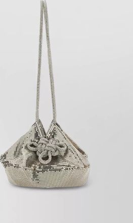 Kara crystal mesh bucket bag