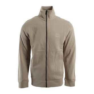 HUGO BOSS Hoodies & sweatvesten, Heren, Beige, L, Katoen, Zestart Full Zip Sweatshirt