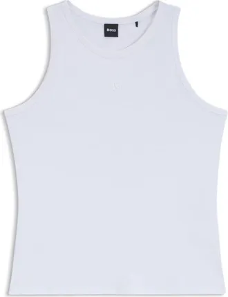 BOSS Slim-fit tank top in cotton, modal, and silk