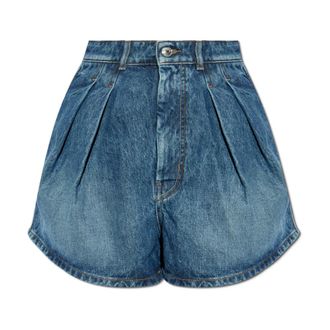 Sportmax Dames, Korte broeken, Blauw, Maat: S Denim