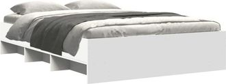 vidaXL Estructura de cama madera de ingeniería blanca 135x190 cm Vidaxl