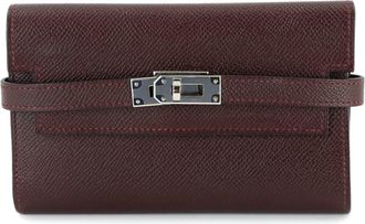 Herm&egrave;s Bordeaux Epsom Leather Wallet (Tri-Fold) (Pre-Owned)