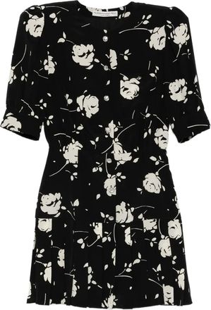 Alessandra Rich Abito corto con stampa rose - Nero