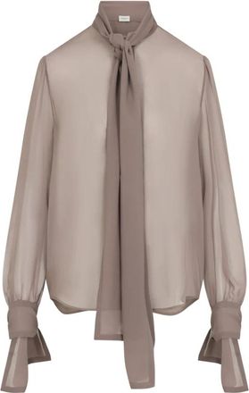 Saint Laurent Shirt - Dames - Blouses - Grijs - M - Overhemden