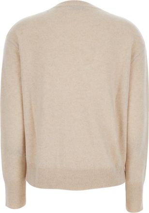 Max Mara Womens Sweater Fata Beige Cashmere Tops Top