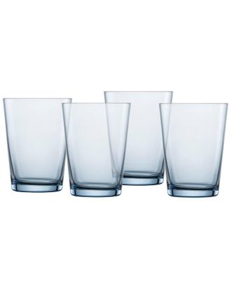 Zwiesel Glas Set Of 4 Together Crystal Glass Blue All Purpose/ Water Glasses