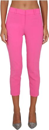 Michael Kors Slim Crop Pant - Dames - Vrijetijds broeken - Roze - 3XS - Leer - Broeken