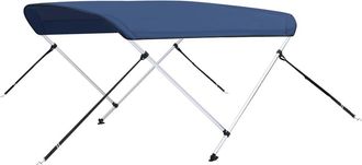 vidaXL Toldo Bimini De 2 Arcos Azul Marino 180x130x110 Cm Vidaxl