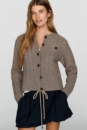 Rowing Blazers 100% Wool Cable Knit Cardigan