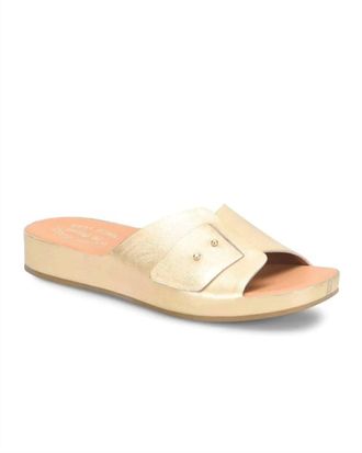 Kork-ease Womens Mesa Slide Sandals In Gold Metallic