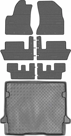 OEM Juego De Alfombrillas De Goma Para Citoren C4 Picasso I Minivan (2006-2013) + Alfombrilla Para Maletero