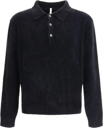 Sunflower Chenille Polo - Heren - Ronde hals truien - Zwart - XL - Katoen - Truien & Vesten