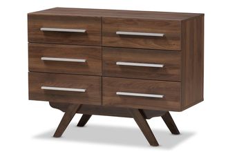 Baxton Studio Audhild 6-Drawer Chest, Regular
