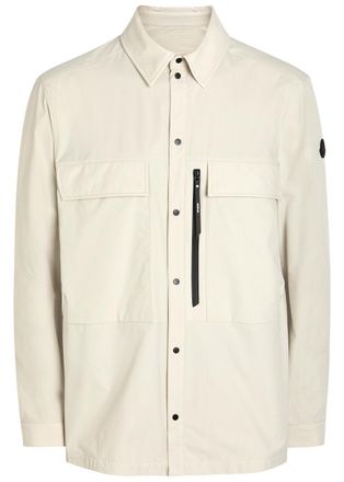 Moncler Logo Shell Overshirt - Stone - 5 (UK44 / Xxl)