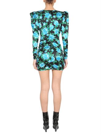 Alessandra Rich Draped Satin Mini Dress - Multicolor