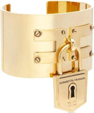 Elisabetta Franchi Padlock Bangle - Dames - Armbanden - Geel - ONE Size - Accessoires