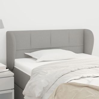 vidaXL Testiera Ad Orecchio Grigio Chiaro 93x23x78/88 Cm In Tessuto - Vidaxl
