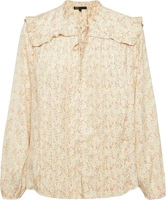 Maje Camicia a fiori - Toni neutri