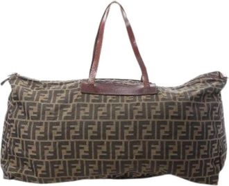 Fendi Pre-owned Zucca Reistas - Dames - Vintage Shopper - Bruin - ONE Size - Leer - Vintage