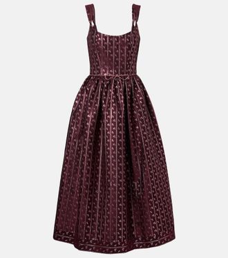 Markarian Apple bow-detail bustier dress