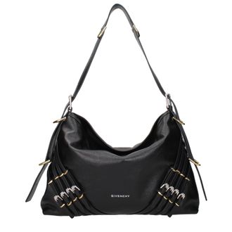 Givenchy Damens Voyou Umh&auml;ngetasche aus schwarzem Leder