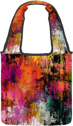 Generic Arthritis Colorful Print Reversible Canvas Shoulder Tote - Double-Sided Print, 12oz Cotton, 27cm Drop, Fold-Flat Bag for Travel, Shopping, Street Outi