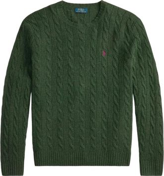 Ralph Lauren Pony-embroidered Cable-knit Sweater