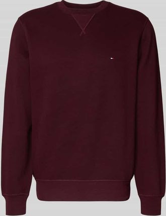 Tommy Hilfiger Regular Fit Sweatshirt Baumwoll-Mix in Bordeaux, Größe XL