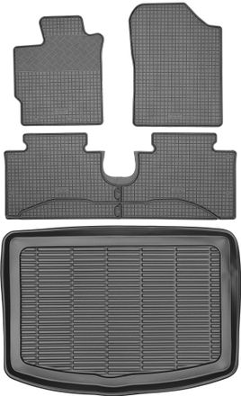 OEM Juego De Alfombrillas De Goma Para Coche Y Alfombrilla Para Maletero Para Toyota Yaris Iii Hatchback (2012-2019)